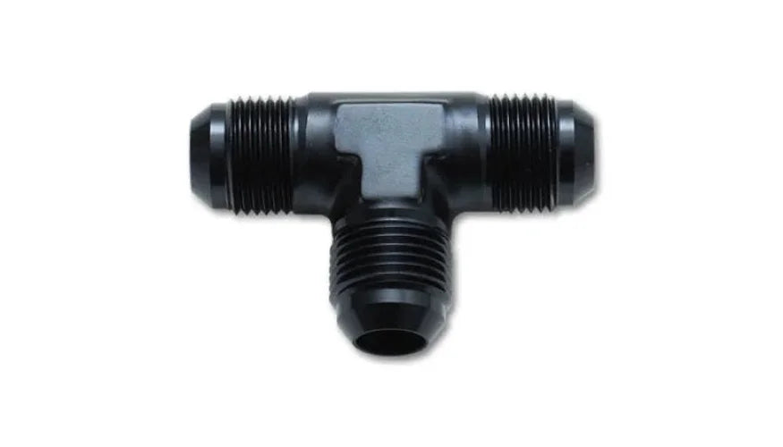 Vibrant -8AN Flare Tee Adapter Fitting - Aluminum - Side View