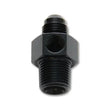 Load image into Gallery viewer, Vibrant -8AN Male to 3/8in NPT Male Union Adapter Fitting w/ 1/8in NPT Port - Main Product View