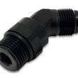 Load image into Gallery viewer, Vibrant -8AN Male to Male -6AN Straight Cut 45 Degree Adapter Fitting - Anodized Black - Back View