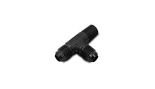 Load image into Gallery viewer, Vibrant -8AN x 3/8in NPT Flare to Pipe On Run Tee Adapter Fitting - Aluminum - Side View