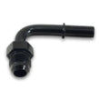 Load image into Gallery viewer, Vibrant 90 Degree Aluminum AN to Male Quick Connect Fitting -8AN - 0.375in Barb Size - Detail View