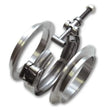 Load image into Gallery viewer, Vibrant AL V-B Flange Assembly for 4in OD Tubing incl 2 AL V-b flanges 1 SS V-B Clamp 1 Viton O-Ring - Main Product View