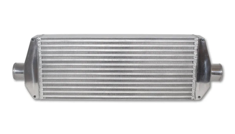Vibrant Air-to-Air IC Assy complete w/ end tanks core size: 22in Wx9in Hx3.25in thick 2.5in in/out - Side View