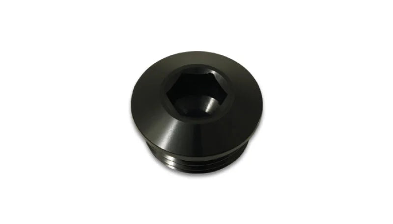 Vibrant Aluminum -4AN ORB Low Profile Port Plug - Anodized Black - Main Product View