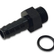 Load image into Gallery viewer, Vibrant Aluminum Male -6AN ORB to 1/8in Barb w/O-Ring - Anodized Black - Detail View