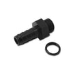 Load image into Gallery viewer, Vibrant Aluminum Male -6AN ORB to 1/8in Barb w/O-Ring - Anodized Black - Side View