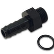 Load image into Gallery viewer, Vibrant Aluminum Male -8AN ORB to 1/2in Barb w/O-Ring - Anodized Black - Detail View