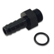 Load image into Gallery viewer, Vibrant Aluminum Male -8AN ORB to 3/8in Barb w/O-Ring - Anodized Black - Main Product View