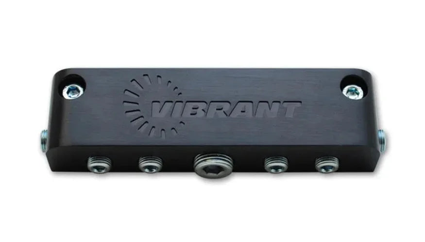 Vibrant Aluminum Vacuum Manifold (new design) - Black - Side View