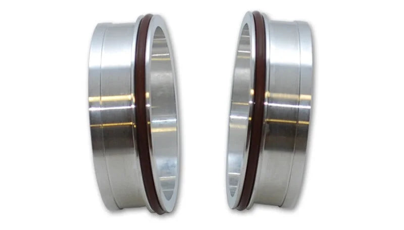 Vibrant Aluminum Weld Ferrules w/ O-Rings for 5in OD Tubing - Sold in Pairs - Installation View