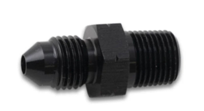 Vibrant BSPT Adapter Fitting -3 AN to 1/8in -28 - Side View