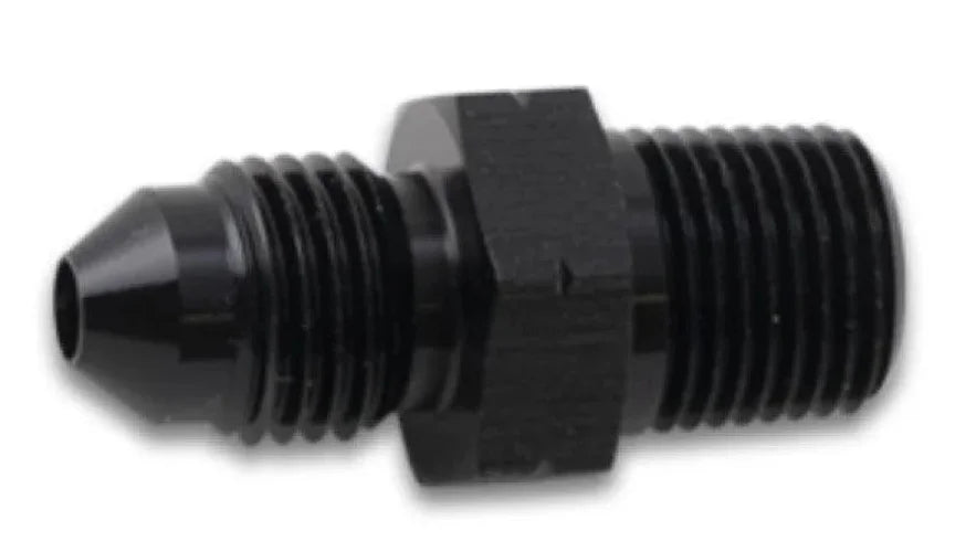 Vibrant BSPT Adapter Fitting -8 AN to 3/8in -19 - Side View