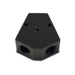 Load image into Gallery viewer, Vibrant Billet Aluminum Y-Block Fitting with 1/8in NPT Port - 1/2in NPT x 1/2in NPT x 1/2in NPT - Side View