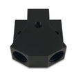 Load image into Gallery viewer, Vibrant Billet Aluminum Y-Block Fitting with 1/8in NPT Port -8AN x Dual -8AN ORB - Main Product View