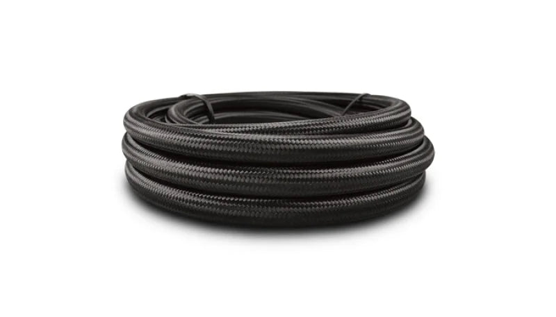 Vibrant Black Nylon Braided Flex Hose w/ PTFE Liner (10 foot roll) -12AN - Main Product View