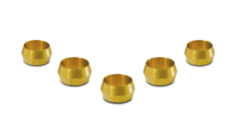 Vibrant Brass Olive Inserts 3/8in - Pack of 5 - Side View