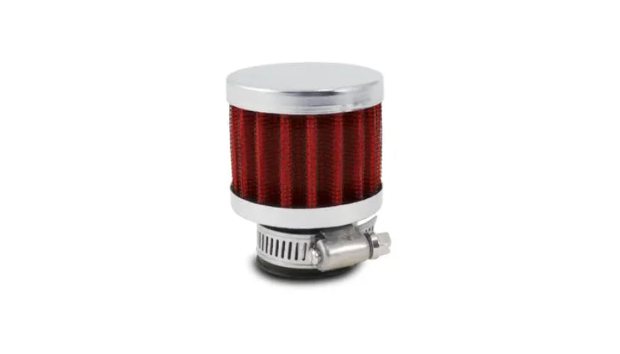 Vibrant Crankcase Breather Filter w/ Chrome Cap 1.25in 32mm Inlet ID - Side View