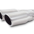 Load image into Gallery viewer, Vibrant Dual 3.25in x 2.75in Oval SS Exhaust Tip (Single Wall Angle Cut Rolled Edge) - Back View