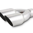 Load image into Gallery viewer, Vibrant Dual 3.5in Round SS Exhaust Tip (Single Wall Angle Cut) - Side View