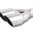 Load image into Gallery viewer, Vibrant Dual 3.5in Round SS Exhaust Tip (Single Wall Angle Cut) - Side View