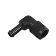 Load image into Gallery viewer, Vibrant Female -6AN to 5/16in Hose Barb 90 Degree Adapter Fitting - Anodized Black - Main Product View