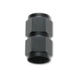 Load image into Gallery viewer, Vibrant Fitting Straight Coupler Union Adapter Female -10 AN to Female -12 AN Aluminum Black Anodize - Side View