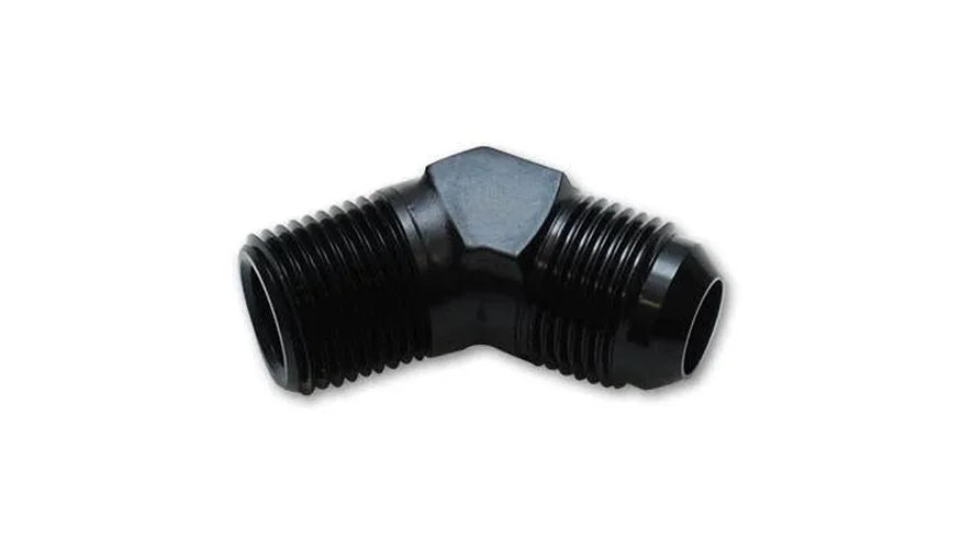 Vibrant Flare Union 45 Degree Adapter Fittings Size -8 AN - Side View