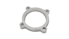Load image into Gallery viewer, Vibrant GT series / T3 Turbo Discharge Flange (4 Bolt) with 3in Inlet I.D. T304 SS 1/2in Thick - Side View