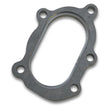 Load image into Gallery viewer, Vibrant GT25R / GT28R Discharge Flange with Oval Outlet (5 Bolt) Mild Steel 1/2in Thick - Side View