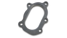 Load image into Gallery viewer, Vibrant GT25R / GT28R Discharge Flange with Oval Outlet (5 Bolt) T304 SS 1/2in Thick - Side View