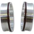 Load image into Gallery viewer, Vibrant HD Aluminum Weld Ferrules w/ O-Rings 2in OD Tubing - Sold in Pairs - Main Product View