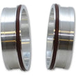 Load image into Gallery viewer, Vibrant HD Aluminum Weld Ferrules w/ O-Rings 2in OD Tubing - Sold in Pairs - Main Product View