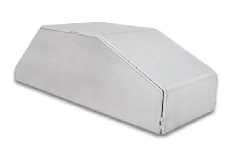 Vibrant I/C End Tank 4in Wide 9.85in Long 3.25in Tall Use w/ Horizontal I/C Core 12837 - 5052 Alum - Back View