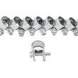 Load image into Gallery viewer, Vibrant Inj Style Mini Hose Clamps 10-12mm clamping range Pack of 10 Zinc Plated Mild Steel - Detail View