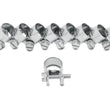 Load image into Gallery viewer, Vibrant Inj Style Mini Hose Clamps 9-11mm clamping range Pack of 10 Zinc Plated Mild Steel - Detail View