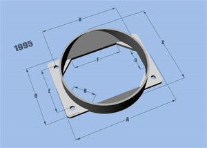 Vibrant MAF Sensor Adapter Plate for Mitsubishi applications use w/ 4.5in Inlet I.D. filters only - Main Product View