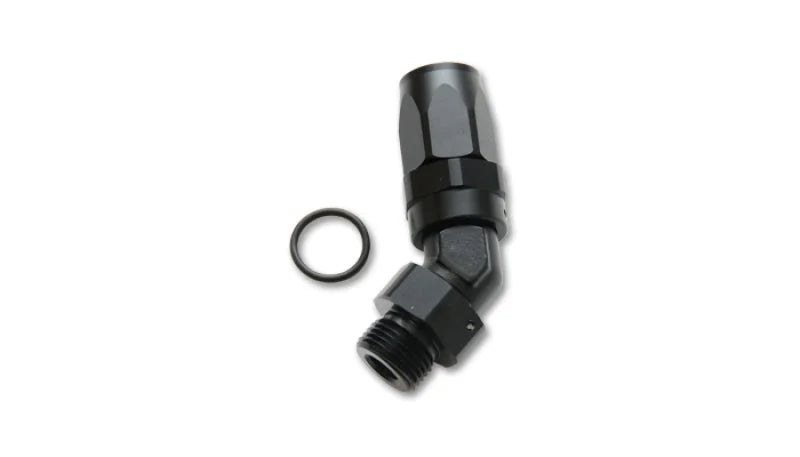 Vibrant Male -10AN 45 Degree Hose End Fitting - 7/8-14 Thread (10) - Side View