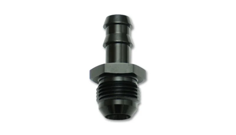Vibrant Male -6AN to 5/16in Hose Barb Straight Aluminum Adapter Fitting - Side View