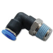 Load image into Gallery viewer, Vibrant Male Elbow Pneumatic Vacuum Fitting (1/4in NPT Thread) - for use with 1/4in (6mm) OD tubing - Main Product View