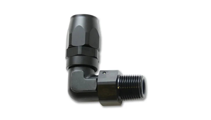 Vibrant Male NPT 90 Degree Hose End Fitting -12AN - 1/2 NPT - Side View