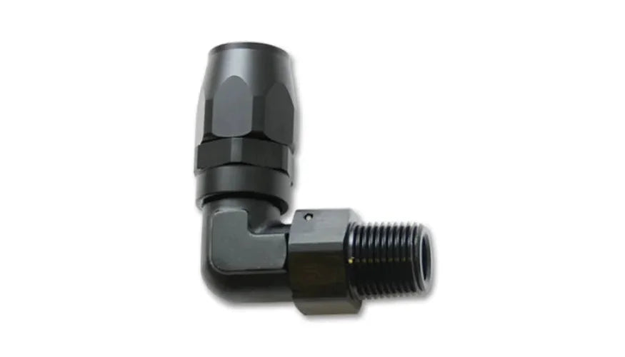 Vibrant Male NPT 90 Degree Hose End Fitting -8AN - 1/2 NPT - Side View