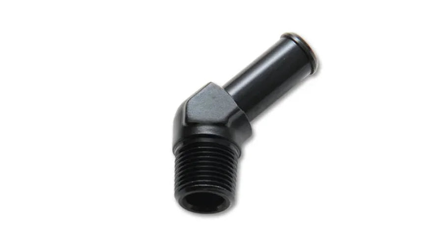 Vibrant Male NPT to Hose Barb Adapter 45 Degree NPT 3/8in Hose 5/16in - Side View