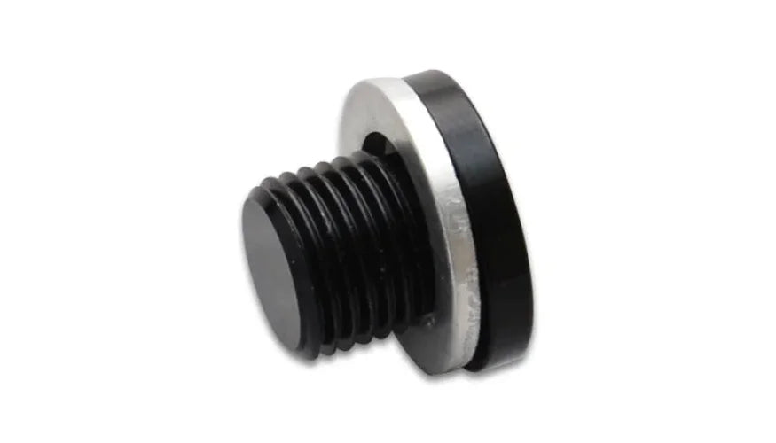 Vibrant Metric Port Plug M8 x 1.25 includes Crush Washer - Side View