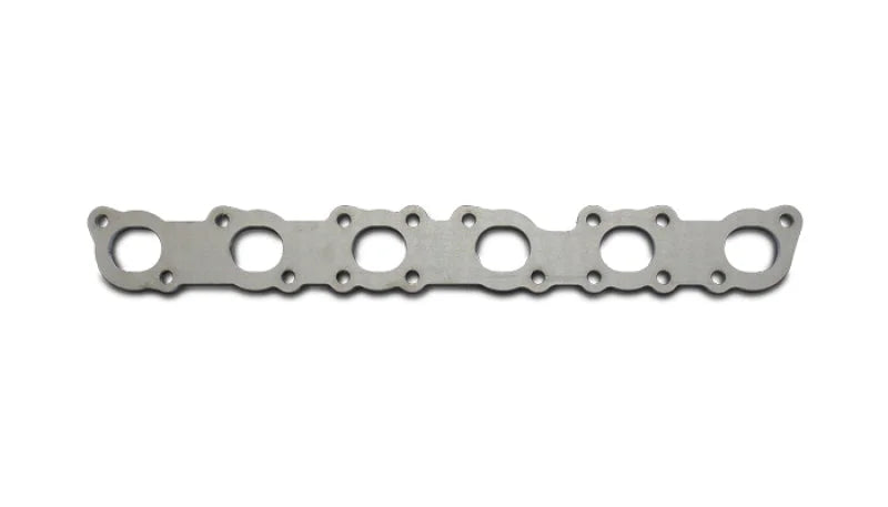 Vibrant Mild Steel Exhaust Manifold Flange 1/2in Thick fits Nissan RB25/RB26 Motor - Side View