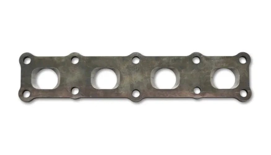 Vibrant Mild Steel Exhaust Manifold Flange for Mitsubishi 4B11 motor 1/2in Thick - Side View