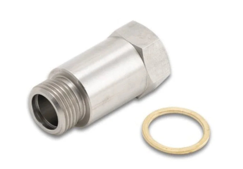 Vibrant O2 Sensor Fitting (T304 SS) and Brass Washer - Detail View