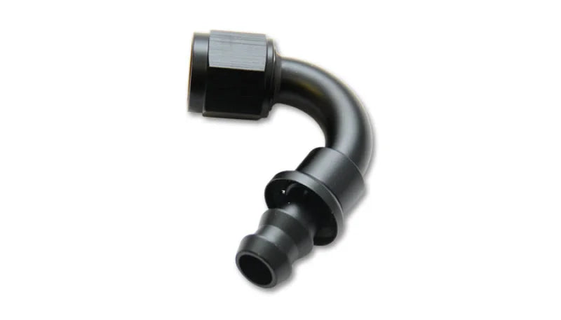 Vibrant Push-On 120 Degree Hose End Elbow Fitting - -8AN - Side View