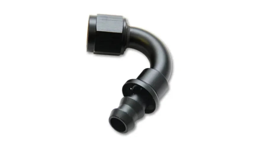 Vibrant Push-On 120 Degree Hose End Elbow Fitting - -12AN - Side View
