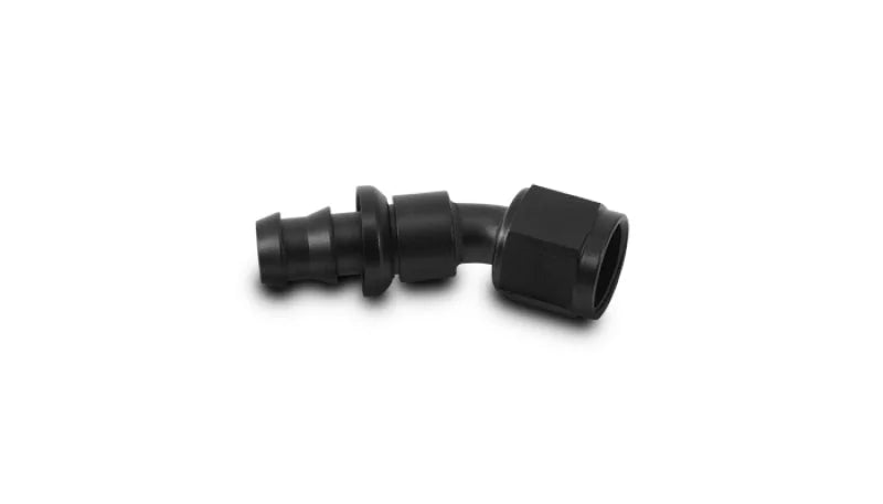 Vibrant Push-On 30 Degree Hose End Elbow FittingSize -4AN - Side View