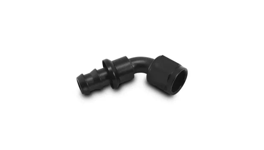 Vibrant Push-On 60 Degree Hose End Elbow FittingSize -4AN - Side View